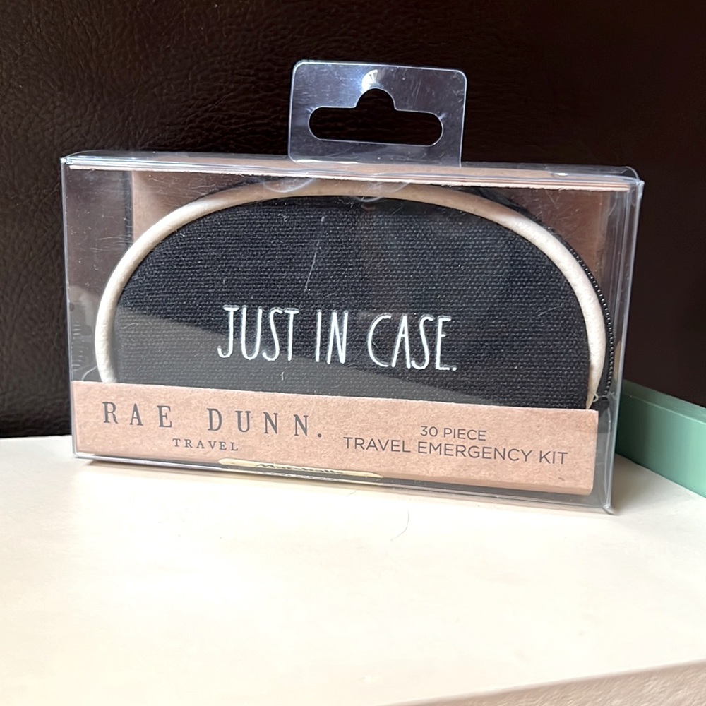 NWT - Rae Dunn JUST IN CASE Travel Emergency Kit
